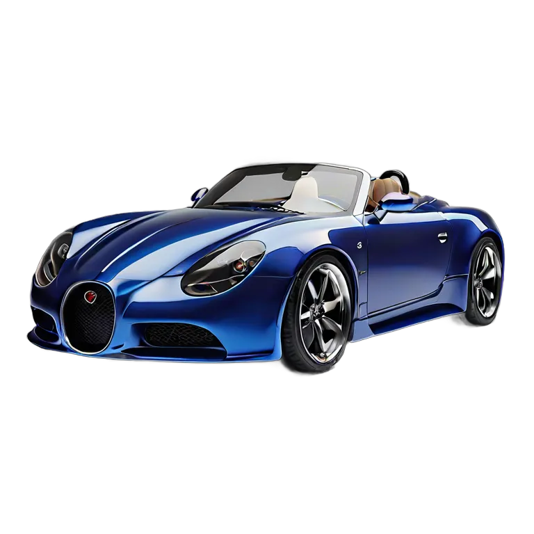 乗り物 車 ディープシーブルー エアロダイナミック スピードスター 透過 PNG 画像 フリー素材 #11410