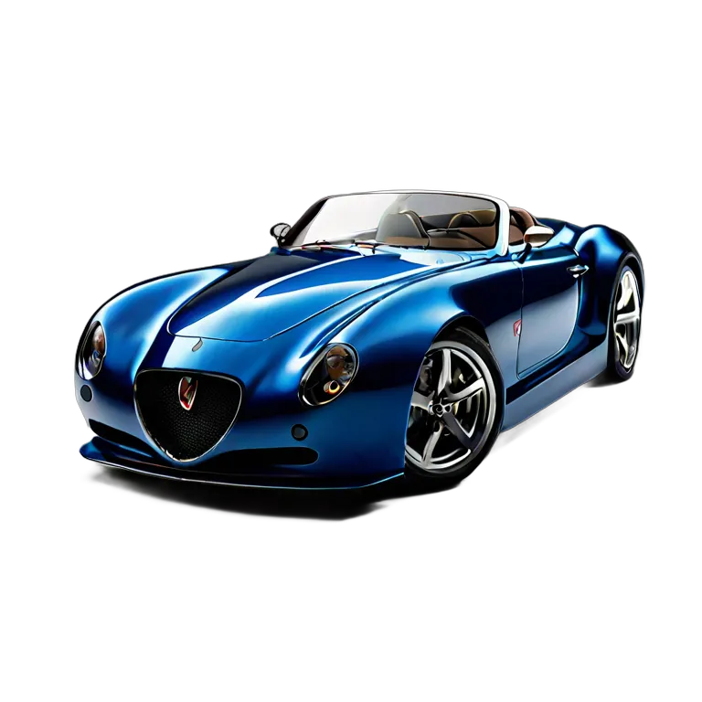 乗り物 車 ディープシーブルー エアロダイナミック スピードスター 透過 PNG 画像 フリー素材 #11411