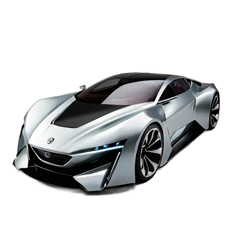 乗り物 車 クロームメッキの高速磁気浮上式コンセプトカー 透過 PNG 画像 フリー素材 #11362