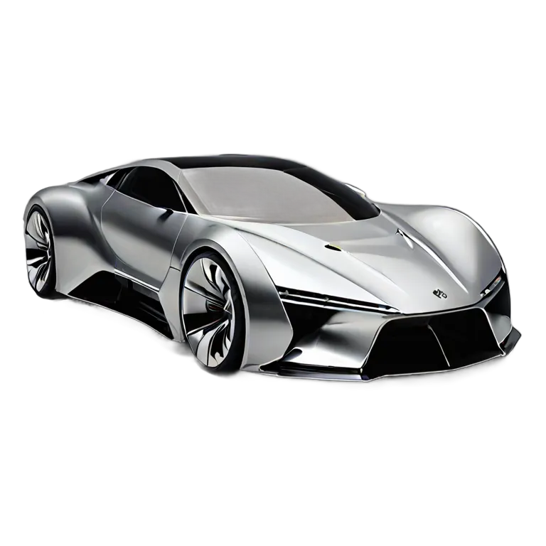 乗り物 車 クロームメッキの高速磁気浮上式コンセプトカー 透過 PNG 画像 フリー素材 #11364