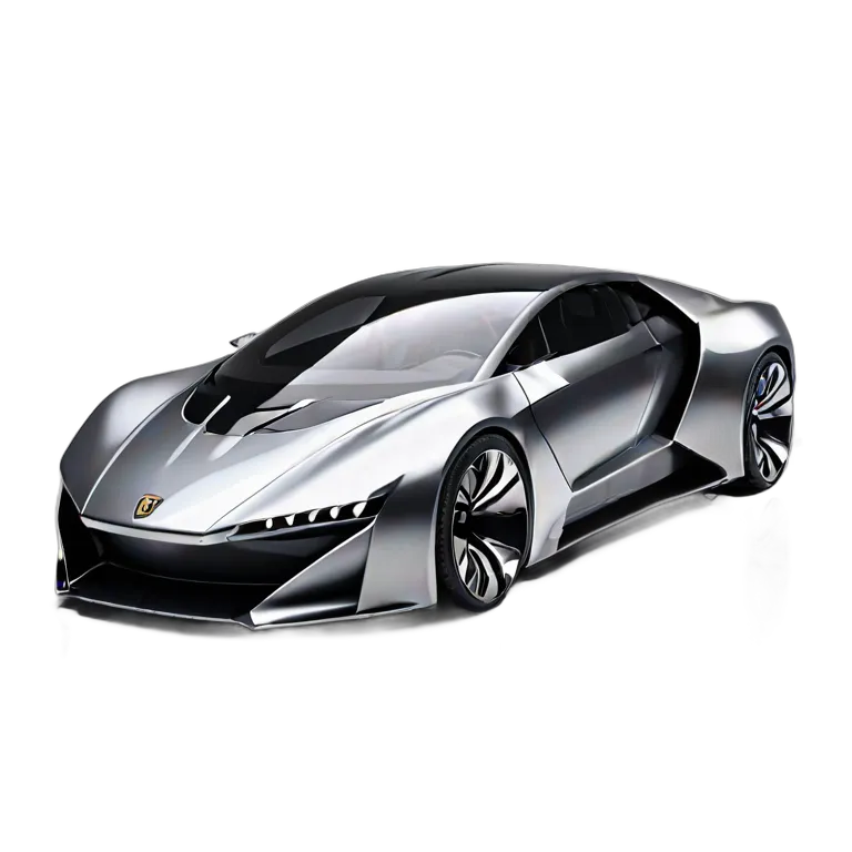 乗り物 車 クロームメッキの高速磁気浮上式コンセプトカー 透過 PNG 画像 フリー素材 #11365