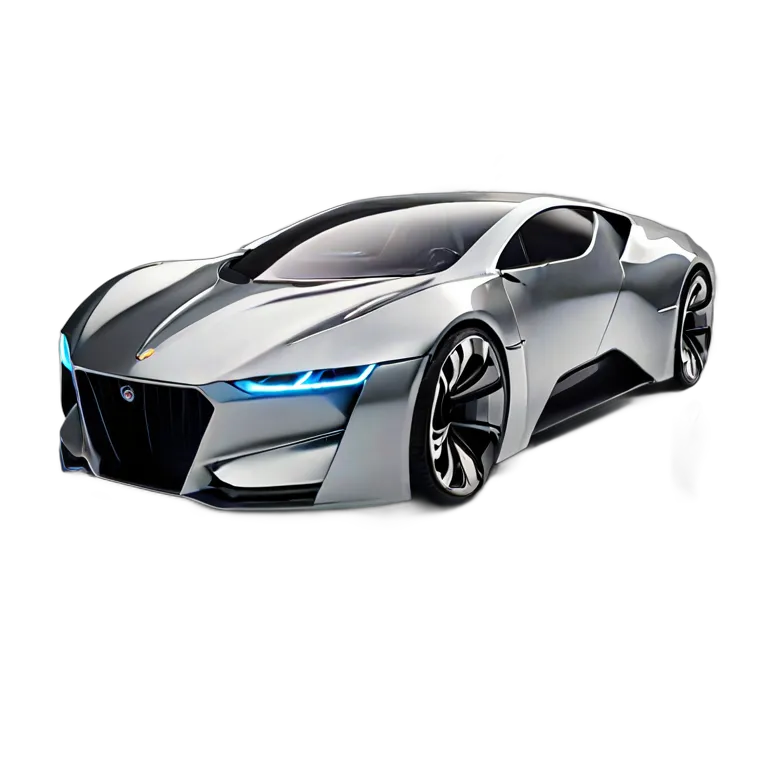 乗り物 車 クロームメッキの高速磁気浮上式コンセプトカー 透過 PNG 画像 フリー素材 #11367