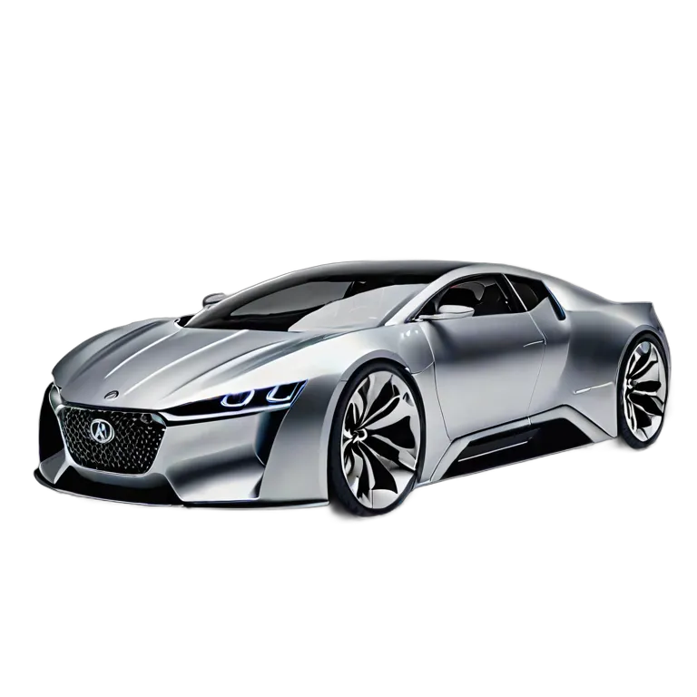 乗り物 車 クロームメッキの高速磁気浮上式コンセプトカー 透過 PNG 画像 フリー素材 #11370