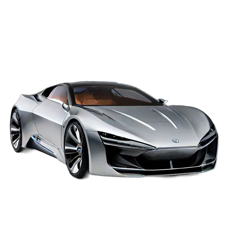 乗り物 車 クロームメッキの高速磁気浮上式コンセプトカー 透過 PNG 画像 フリー素材 #11372