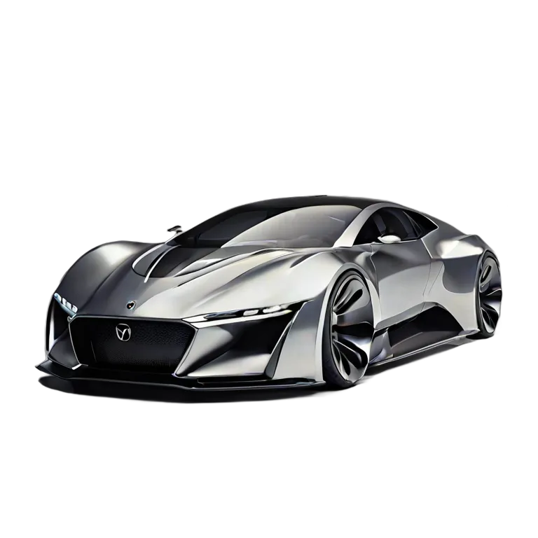 乗り物 車 クロームメッキの高速磁気浮上式コンセプトカー 透過 PNG 画像 フリー素材 #11373