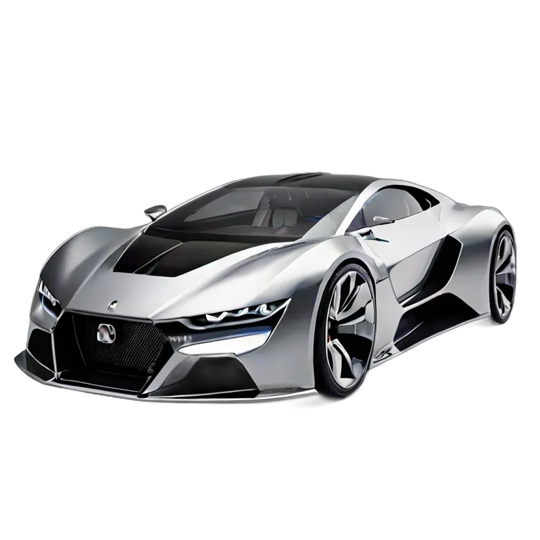 乗り物 車 クロームメッキの高速磁気浮上式コンセプトカー 透過 PNG 画像 フリー素材 #11377