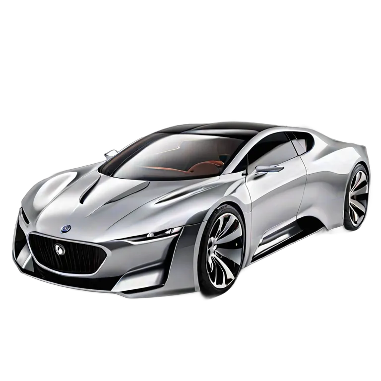 乗り物 車 クロームメッキの高速磁気浮上式コンセプトカー 透過 PNG 画像 フリー素材 #11379