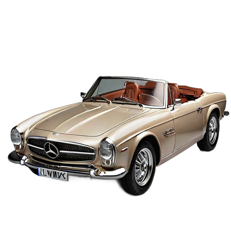 乗り物 車 クリームとブラウンの豪華なピクニックをテーマにしたコンバーチブル 透過 PNG 画像 フリー素材 #11380