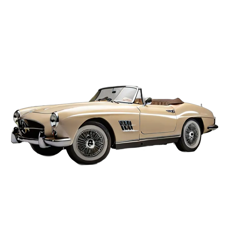 乗り物 車 クリームとブラウンの豪華なピクニックをテーマにしたコンバーチブル 透過 PNG 画像 フリー素材 #11383