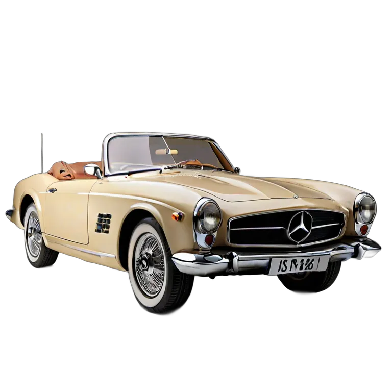 乗り物 車 クリームとブラウンの豪華なピクニックをテーマにしたコンバーチブル 透過 PNG 画像 フリー素材 #11396