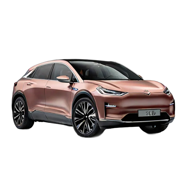 乗り物 車 マットローズゴールドラグジュアリーコンパクトEV 透過 PNG 画像 フリー素材 #11417
