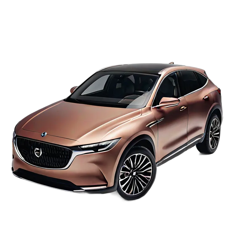 乗り物 車 マットローズゴールドラグジュアリーコンパクトEV 透過 PNG 画像 フリー素材 #11420