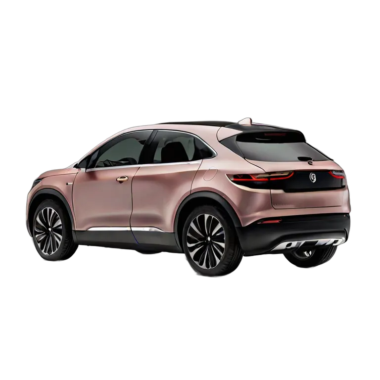 乗り物 車 マットローズゴールドラグジュアリーコンパクトEV 透過 PNG 画像 フリー素材 #11423