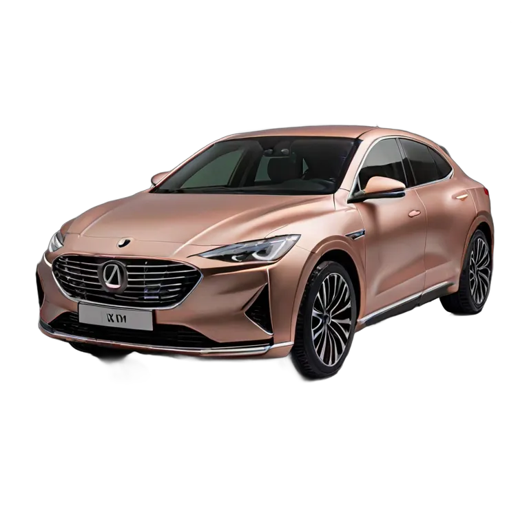 乗り物 車 マットローズゴールドラグジュアリーコンパクトEV 透過 PNG 画像 フリー素材 #11425