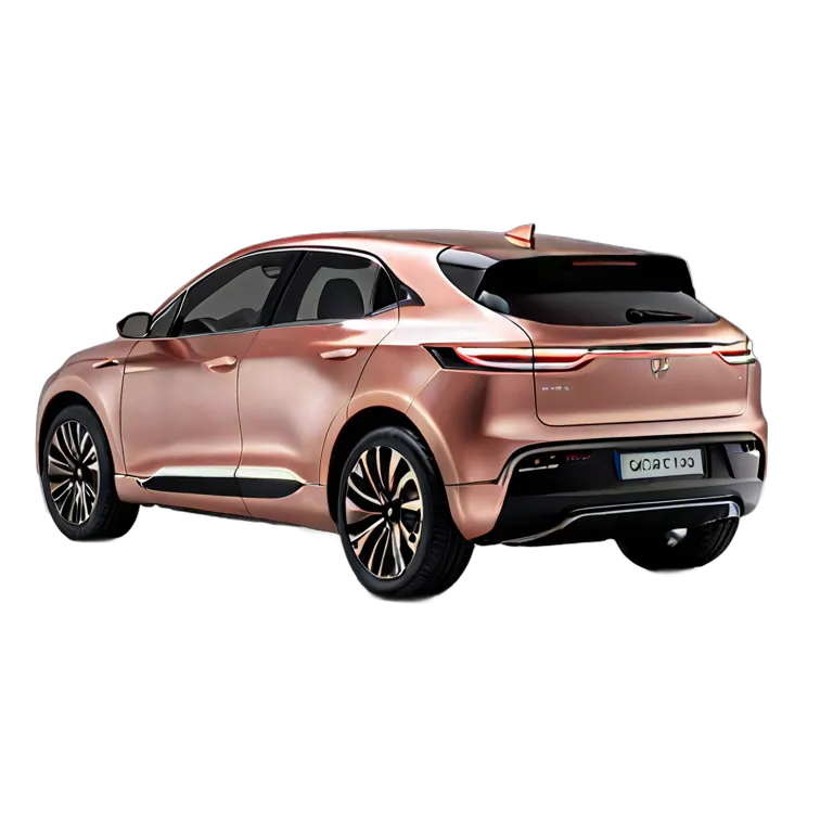 乗り物 車 マットローズゴールドラグジュアリーコンパクトEV 透過 PNG 画像 フリー素材 #11429