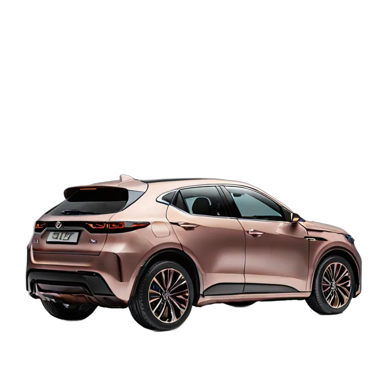 乗り物 車 マットローズゴールドラグジュアリーコンパクトEV 透過 PNG 画像 フリー素材 #11430