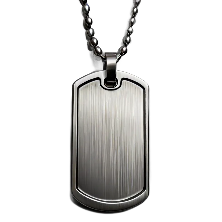 戦争 陸戦 チェーン付き軍用IDタグ 透過 PNG 画像 フリー素材 #24247