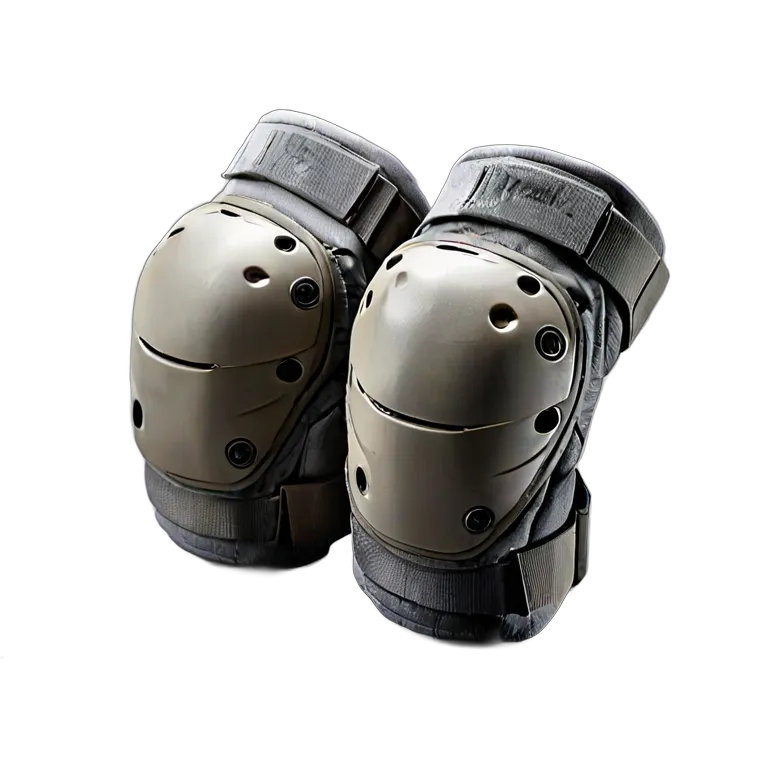 戦争 陸戦 タクティカルニー＆エルボーパッドセット（グレー） 透過 PNG 画像 フリー素材 #24281