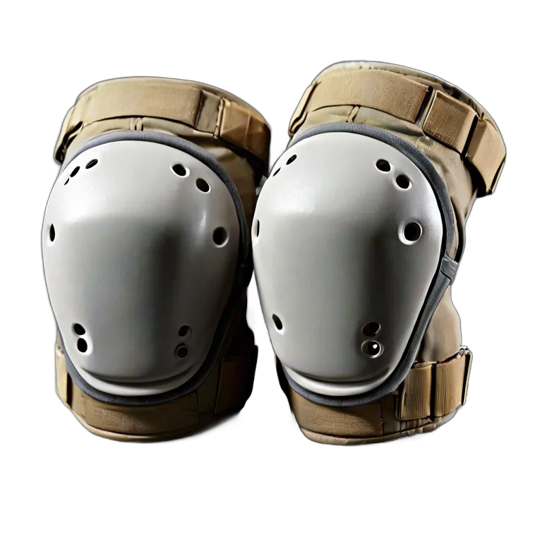 戦争 陸戦 タクティカルニー＆エルボーパッドセット（グレー） 透過 PNG 画像 フリー素材 #24282