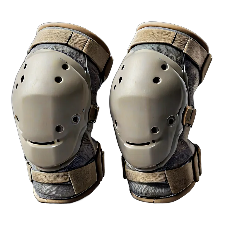 戦争 陸戦 タクティカルニー＆エルボーパッドセット（グレー） 透過 PNG 画像 フリー素材 #24286