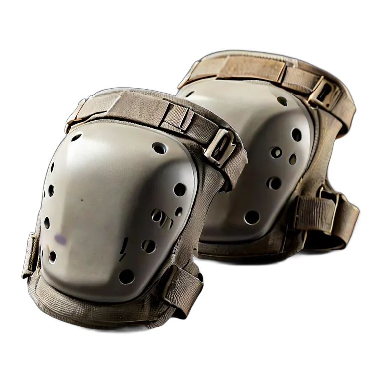 戦争 陸戦 タクティカルニー＆エルボーパッドセット（グレー） 透過 PNG 画像 フリー素材 #24287