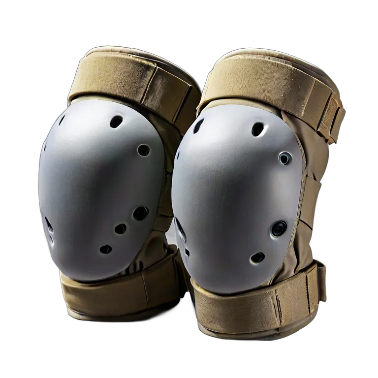 戦争 陸戦 タクティカルニー＆エルボーパッドセット（グレー） 透過 PNG 画像 フリー素材 #24288