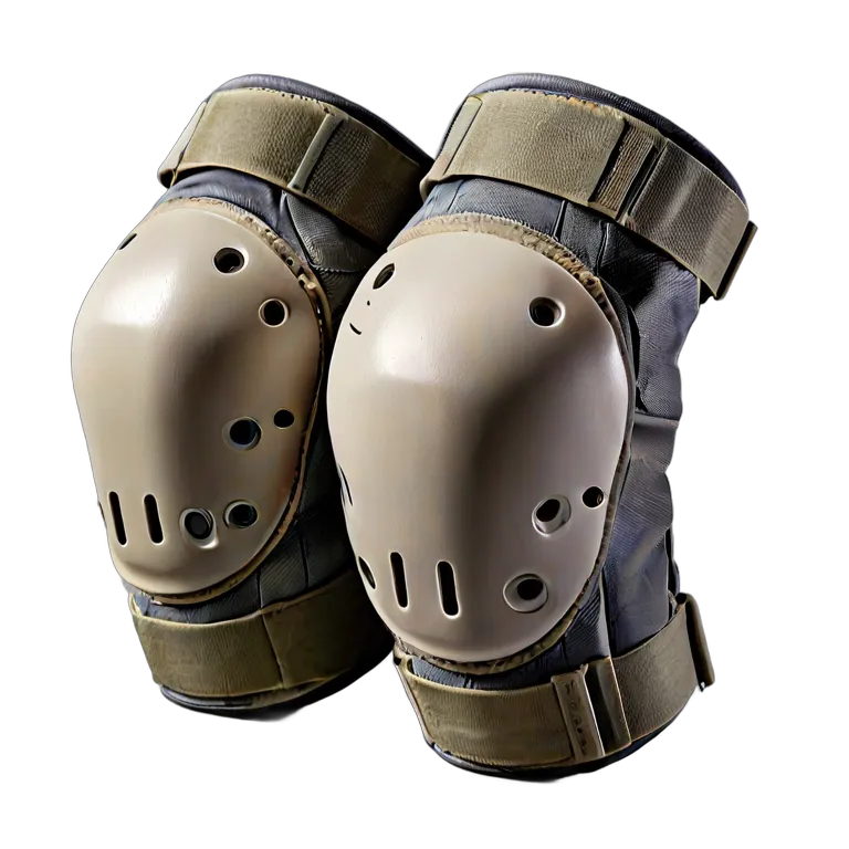 戦争 陸戦 タクティカルニー＆エルボーパッドセット（グレー） 透過 PNG 画像 フリー素材 #24290