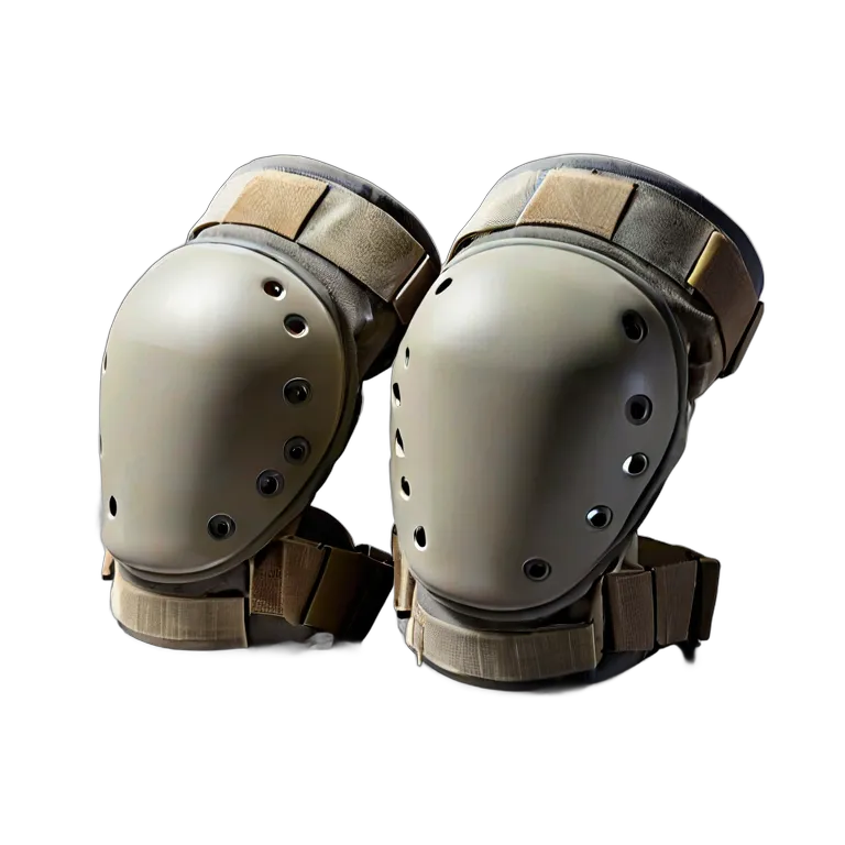 戦争 陸戦 タクティカルニー＆エルボーパッドセット（グレー） 透過 PNG 画像 フリー素材 #24291