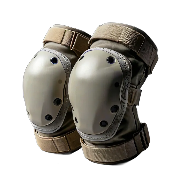 戦争 陸戦 タクティカルニー＆エルボーパッドセット（グレー） 透過 PNG 画像 フリー素材 #24292