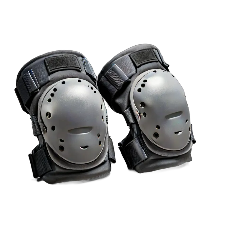 戦争 陸戦 タクティカルニー＆エルボーパッドセット（グレー） 透過 PNG 画像 フリー素材 #24293
