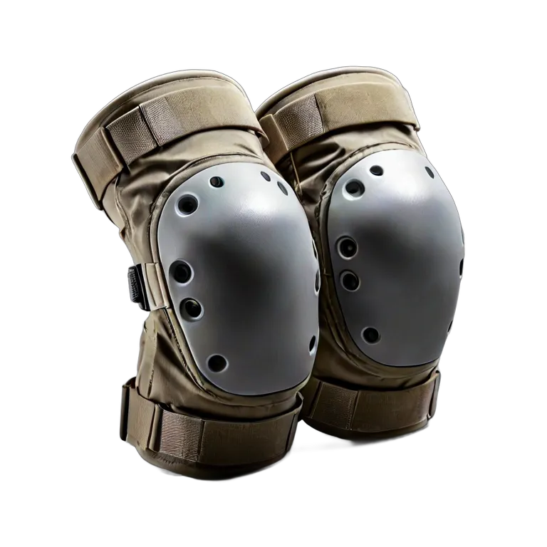 戦争 陸戦 タクティカルニー＆エルボーパッドセット（グレー） 透過 PNG 画像 フリー素材 #24295