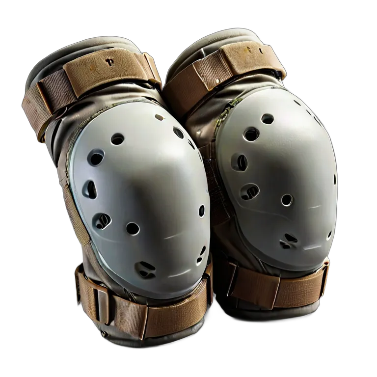 戦争 陸戦 タクティカルニー＆エルボーパッドセット（グレー） 透過 PNG 画像 フリー素材 #24296