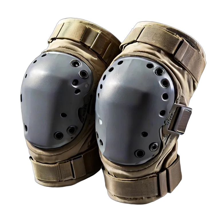 戦争 陸戦 タクティカルニー＆エルボーパッドセット（グレー） 透過 PNG 画像 フリー素材 #24297