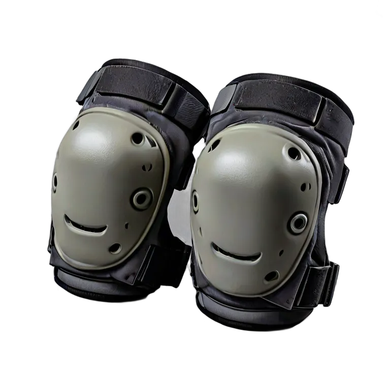 戦争 陸戦 タクティカルニー＆エルボーパッドセット（グレー） 透過 PNG 画像 フリー素材 #24298