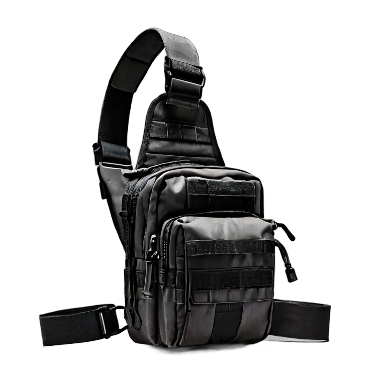 戦争 陸戦 隠し持ち運び用タクティカルスリングバッグ 透過 PNG 画像 フリー素材 #24251