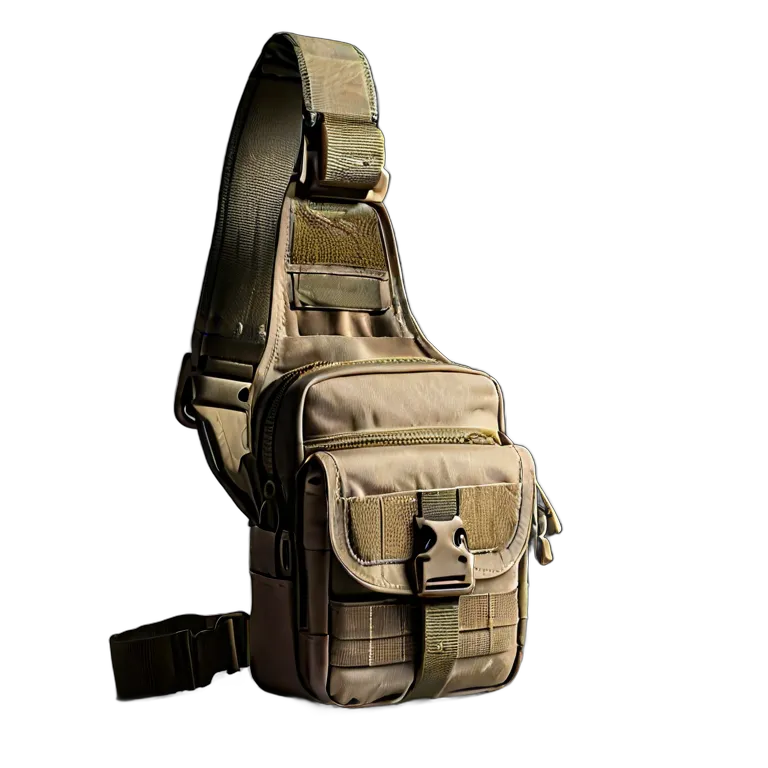 戦争 陸戦 隠し持ち運び用タクティカルスリングバッグ 透過 PNG 画像 フリー素材 #24255