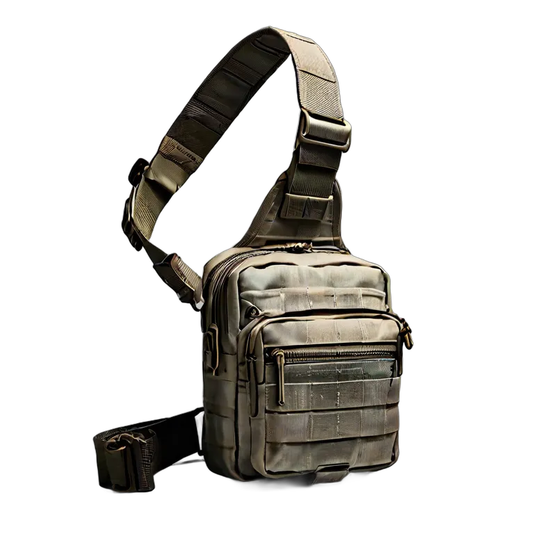 戦争 陸戦 隠し持ち運び用タクティカルスリングバッグ 透過 PNG 画像 フリー素材 #24257
