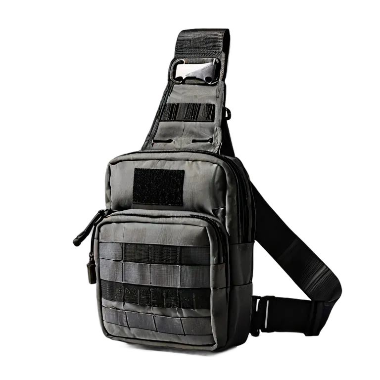 戦争 陸戦 隠し持ち運び用タクティカルスリングバッグ 透過 PNG 画像 フリー素材 #24258