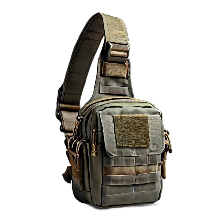 戦争 陸戦 隠し持ち運び用タクティカルスリングバッグ 透過 PNG 画像 フリー素材 #24260