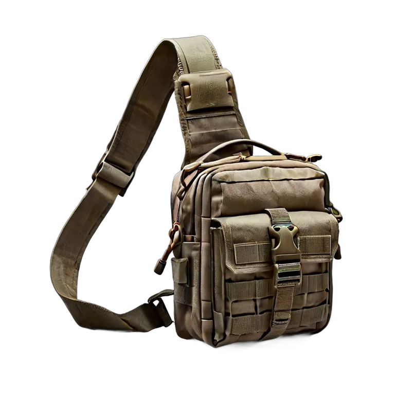 戦争 陸戦 隠し持ち運び用タクティカルスリングバッグ 透過 PNG 画像 フリー素材 #24264