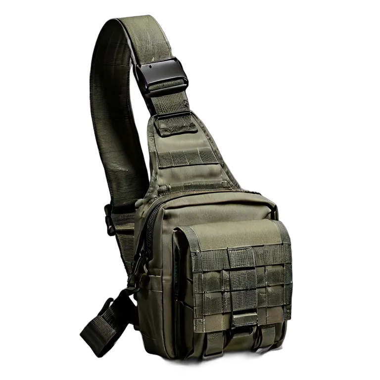 戦争 陸戦 隠し持ち運び用タクティカルスリングバッグ 透過 PNG 画像 フリー素材 #24265