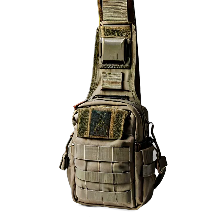 戦争 陸戦 隠し持ち運び用タクティカルスリングバッグ 透過 PNG 画像 フリー素材 #24268