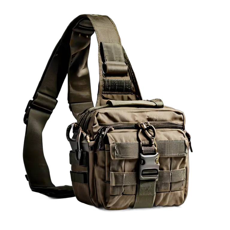 戦争 陸戦 隠し持ち運び用タクティカルスリングバッグ 透過 PNG 画像 フリー素材 #24269