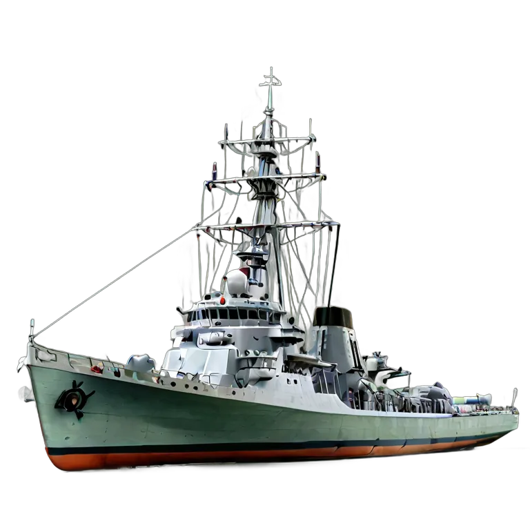 戦争 海戦 イギリスのバイキング級駆逐艦 透過 PNG 画像 フリー素材 #33600