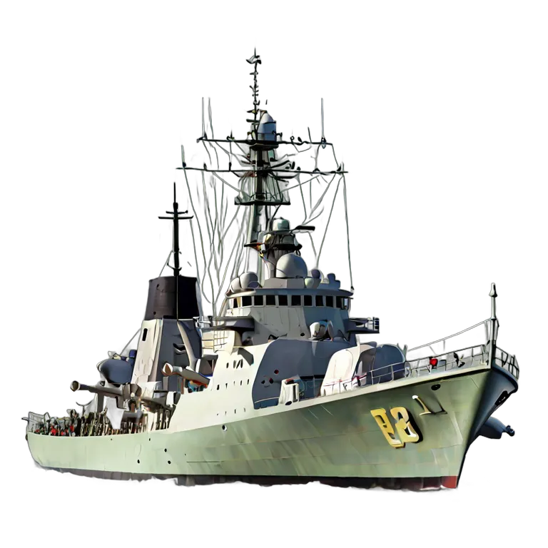 戦争 海戦 イギリスのバイキング級駆逐艦 透過 PNG 画像 フリー素材 #33610