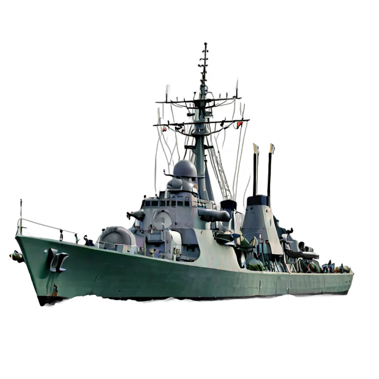 戦争 海戦 イギリスのバイキング級駆逐艦 透過 PNG 画像 フリー素材 #33611