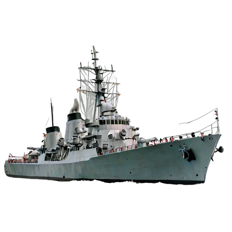 戦争 海戦 イギリスのバイキング級駆逐艦 透過 PNG 画像 フリー素材 #33612