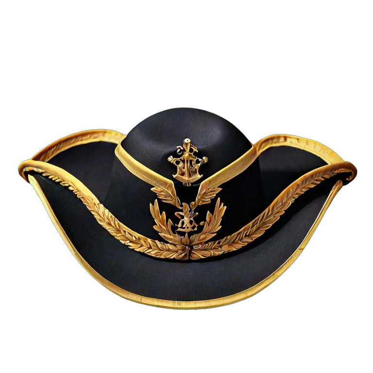 戦争 海戦 海軍大佐の二角帽子 透過 PNG 画像 フリー素材 #33619