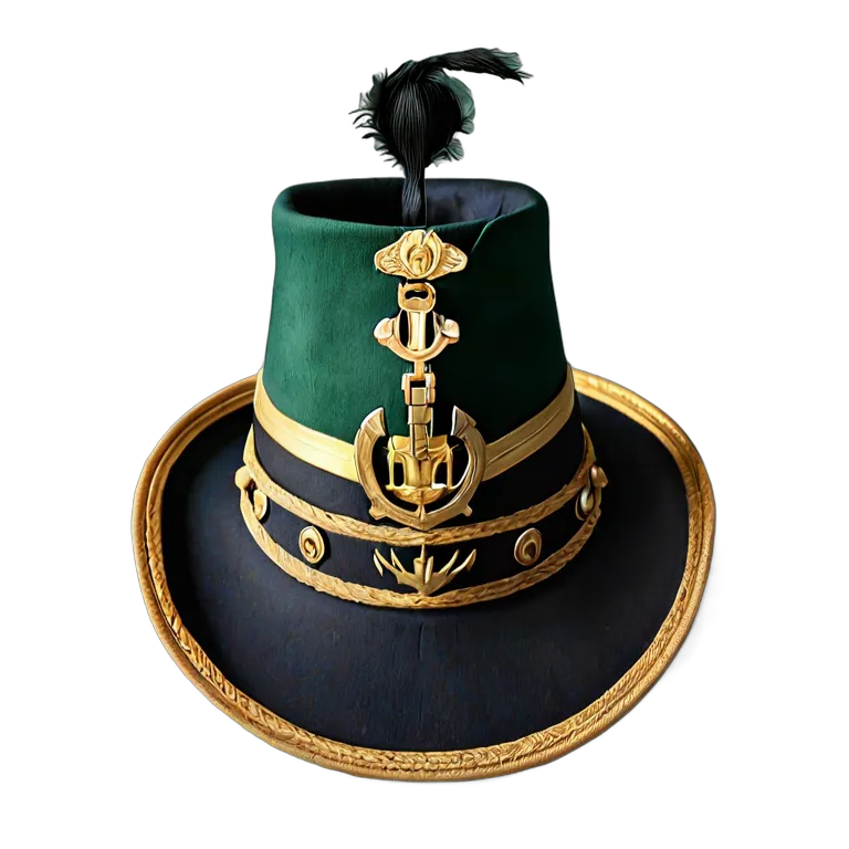 戦争 海戦 海軍大佐の二角帽子 透過 PNG 画像 フリー素材 #33620